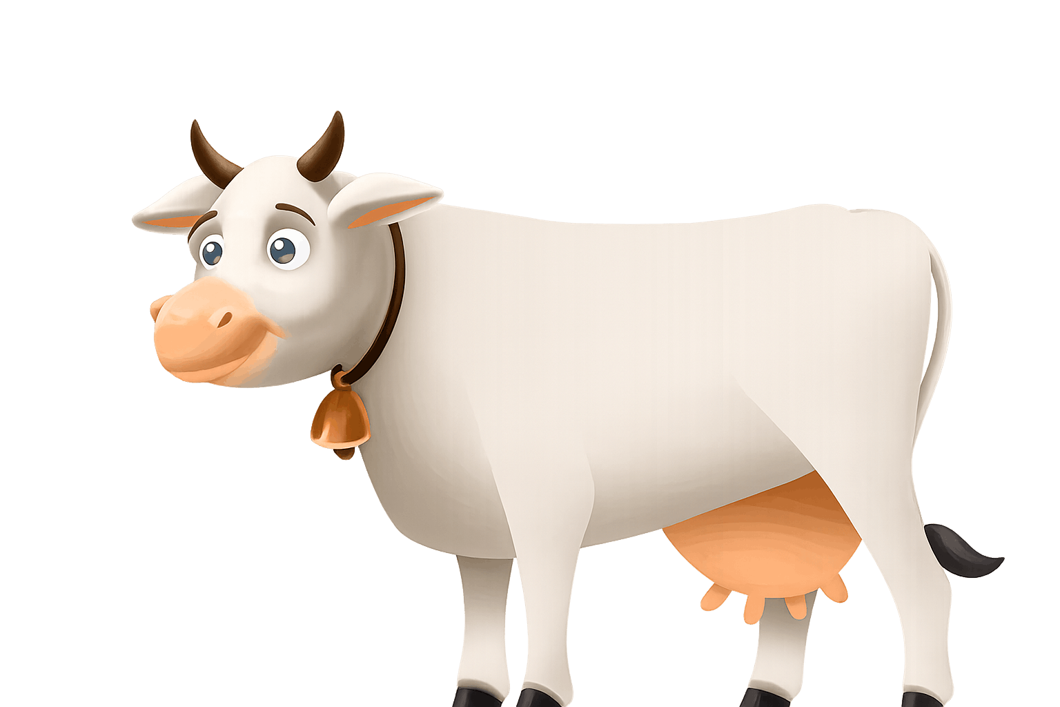 Happy cartoon cow β Aman Cattle Feed